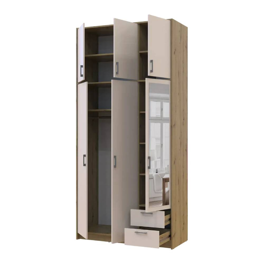 Антресоль висока Doros Ронді Дуб Артизан/Кашемір 3 ДСП 121х52х65 (DRS-011909) Дніпро - фото 11