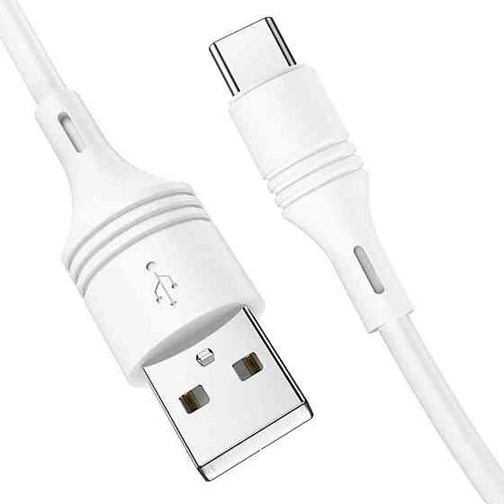 Кабель BOROFONE BX43 USB to Type-C 3A, 1m, PVC, PVC connectors, White Київ