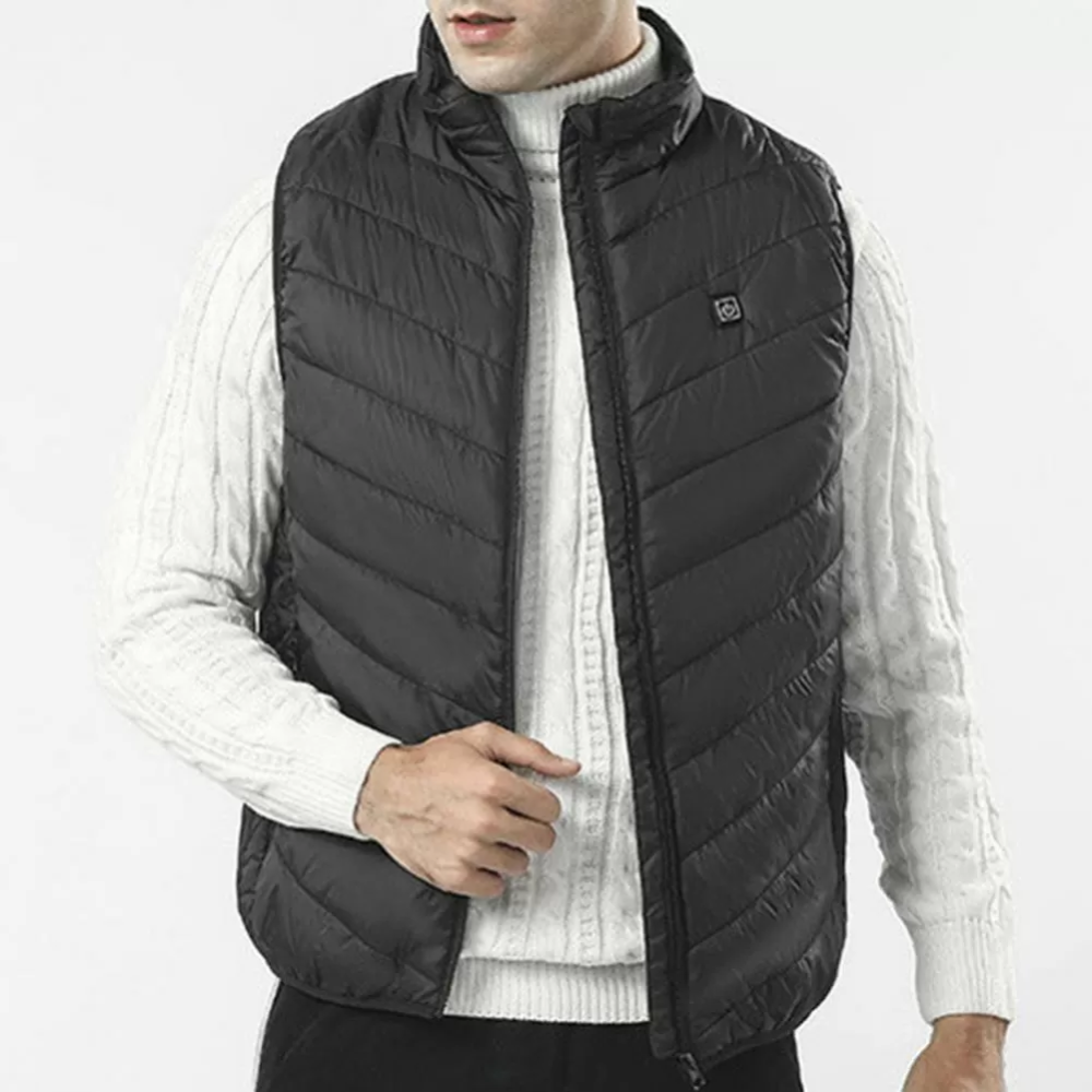 Чоловічий жилет з підігрівом HeatFashion Electric Heating Vest 9 зон (Чорний) M Вінниця - фото 10