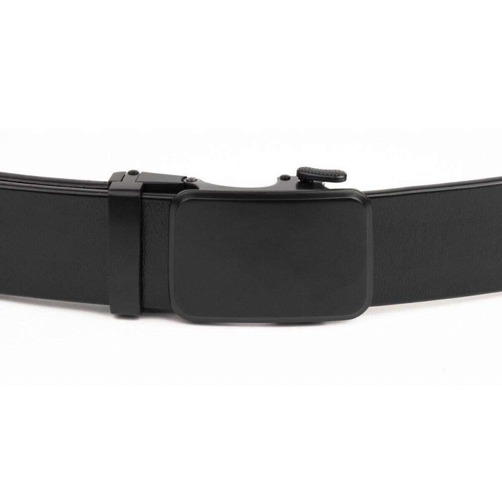 Ремень мужской c затемненным матовым металлом Vintage 20270 Черный Киев - изображение 2