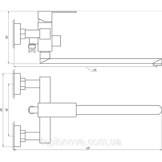 Змішувач для ванни Globus Lux SICILIA SBQ-208L Чернівці