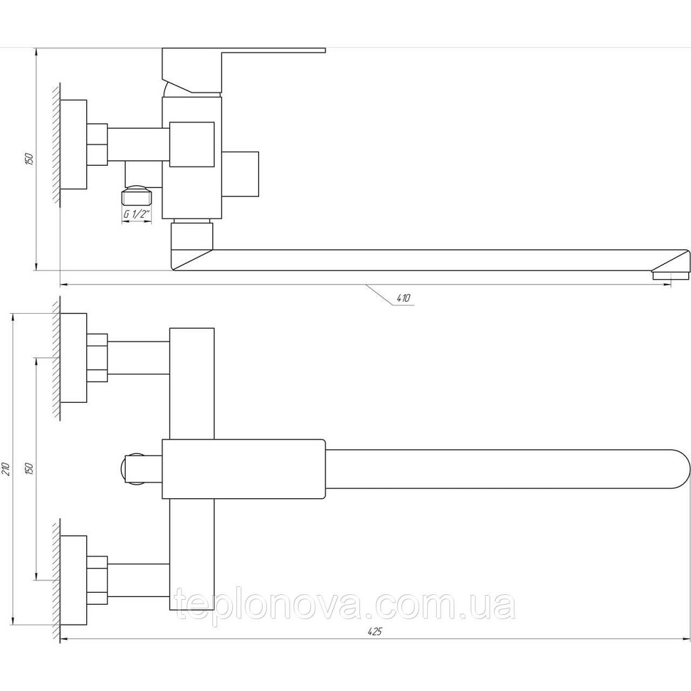 Змішувач для ванни Globus Lux SICILIA SBQ-208L Чернівці - фото 3