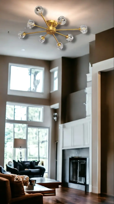 Светодиодная люстра Ирис 5008 (Золотая) 8 плафонов Винница - изображение 3