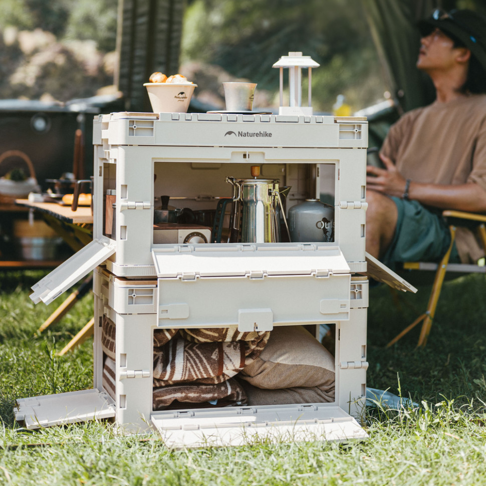 Складаний контейнер Naturehike CNK2450XB020, 52 л, бежево-сірий Київ - фото 7