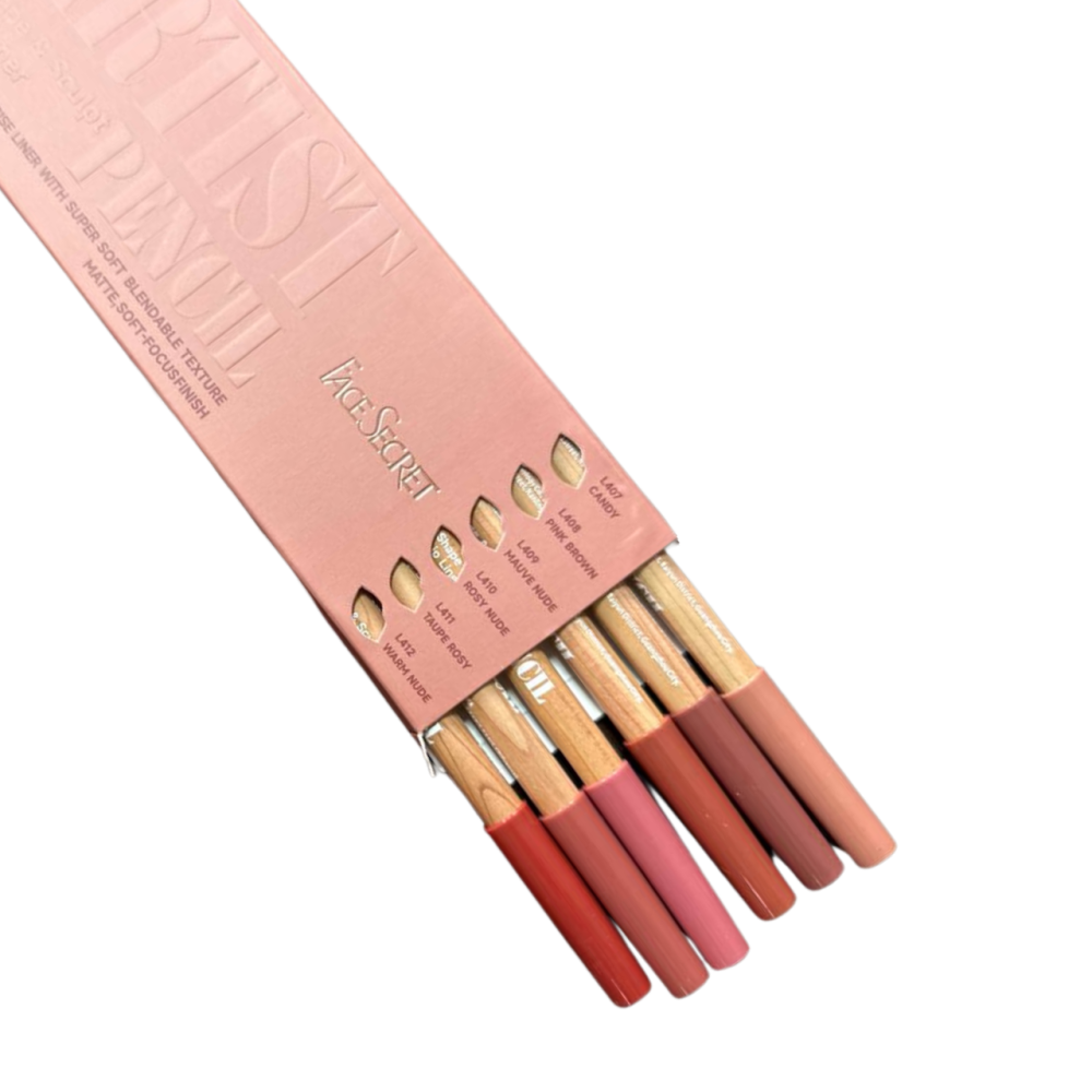 Набор карандашей для губ, 6 нюдовых оттенков.Стойкие карандаши для губ,Face Secret Artist Pencil коричневый Каменец-Подольский - изображение 10