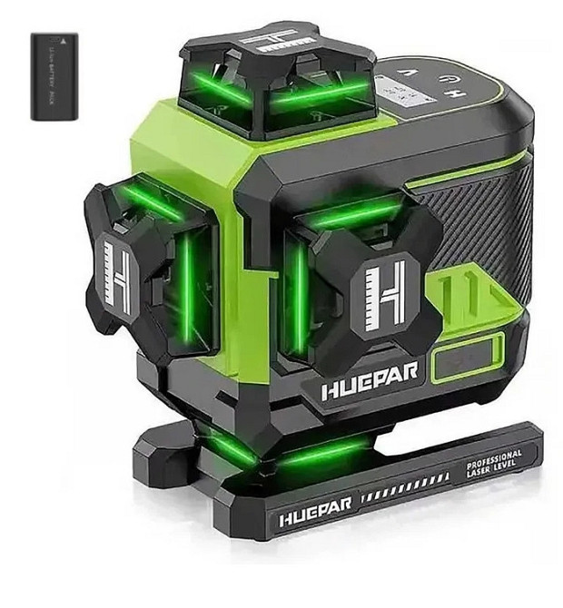 Лазерний рівень нівелір Huepar Z04CG 4D 16 ліній з Bluetooth і LCD-дисплей (1 акумулятор) Київ - фото 1