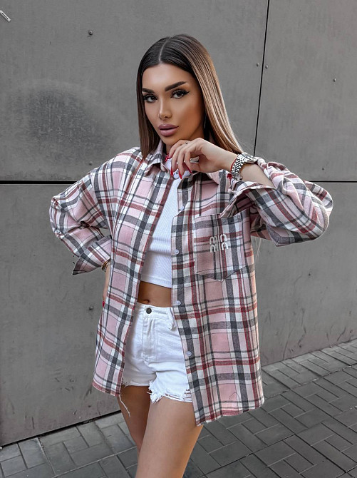 Женская рубашка в клетку (с накатом) Одесса - изображение 1