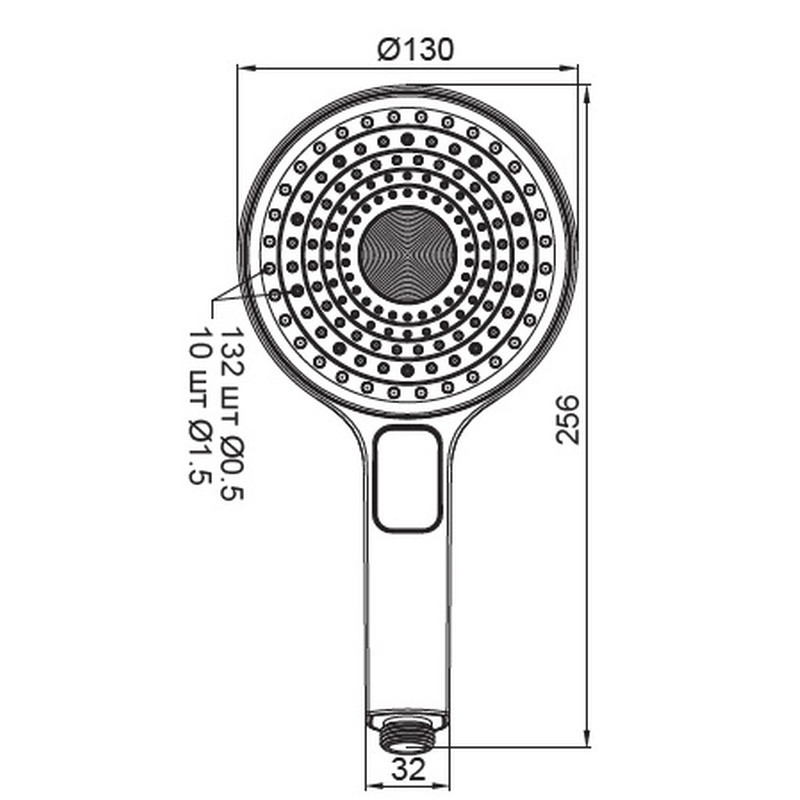 Лійка для душу Koer KP-0403-05 (3 функції) (KR4993) Київ - фото 2