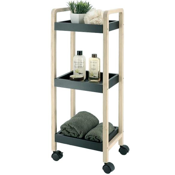 Етажерка для ванної на коліщатах "Есторта" бланже-венге Миколаїв - фото 1