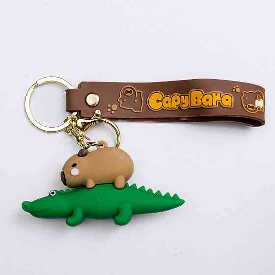 Детский брелок Капибара на крокодиле 5×3×4 (см) для ключей, на сумку и рюкзак HP-55-24CROC Киев