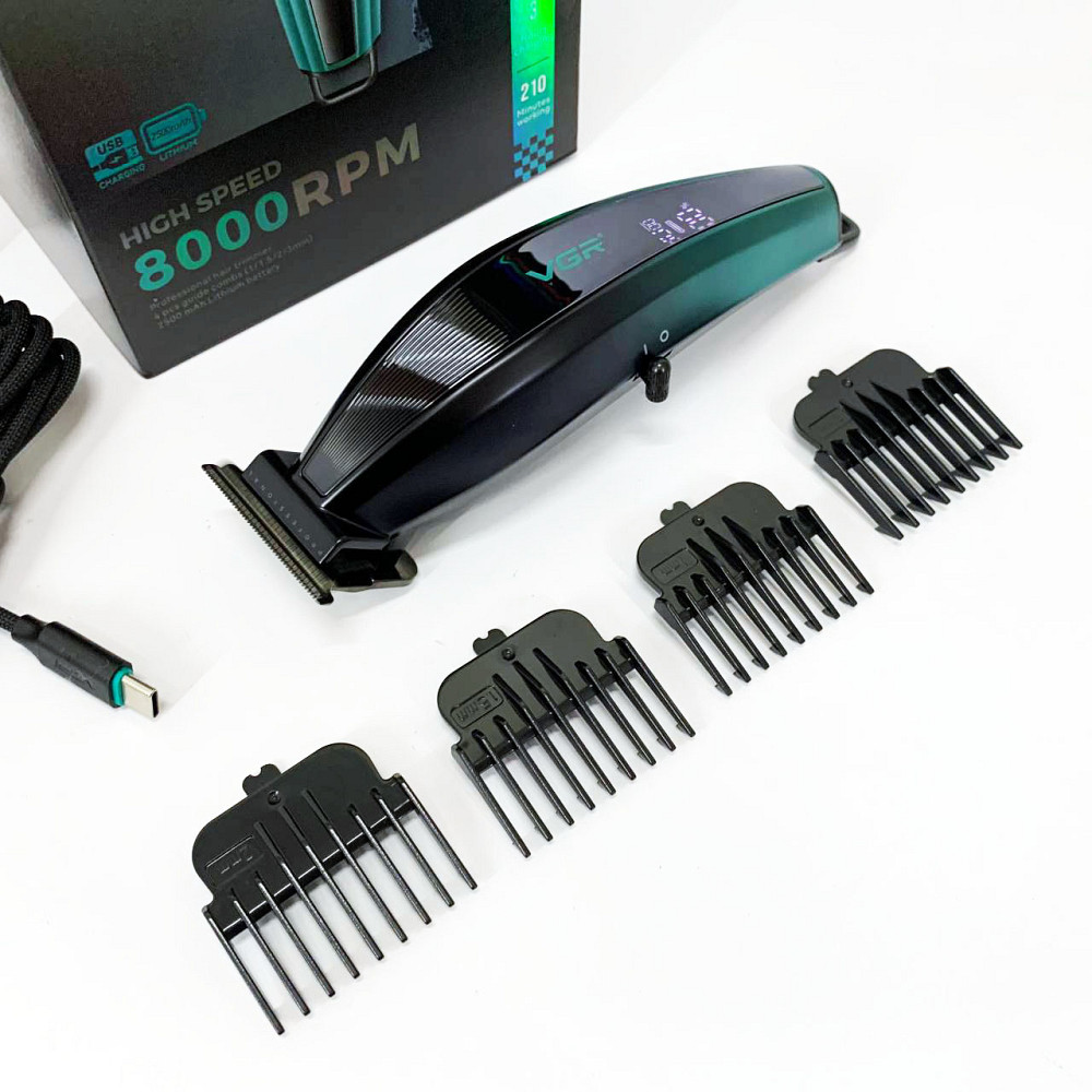 Модний машинка для стрижки волосся VGR, Машинка для стрижки волосся з універсальним живленням PO-30 Львів - фото 8