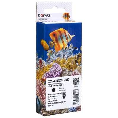 Картридж Barva Canon CLI-481BK XXL (1993C001AA) 6360 ст, black (IC-481XXL-BK) Винница - изображение 1
