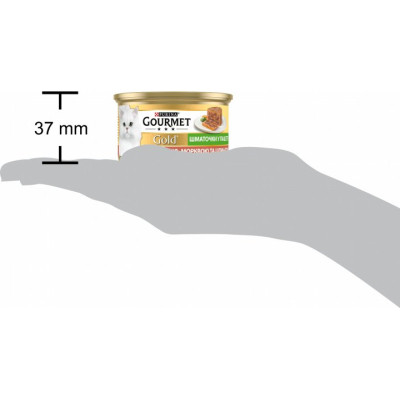 Паштет для кошек Purina Gourmet Gold. С уткой, морковью и шпинатом. Кусочки в паштете 85 г (7613033728778) Винница - изображение 3