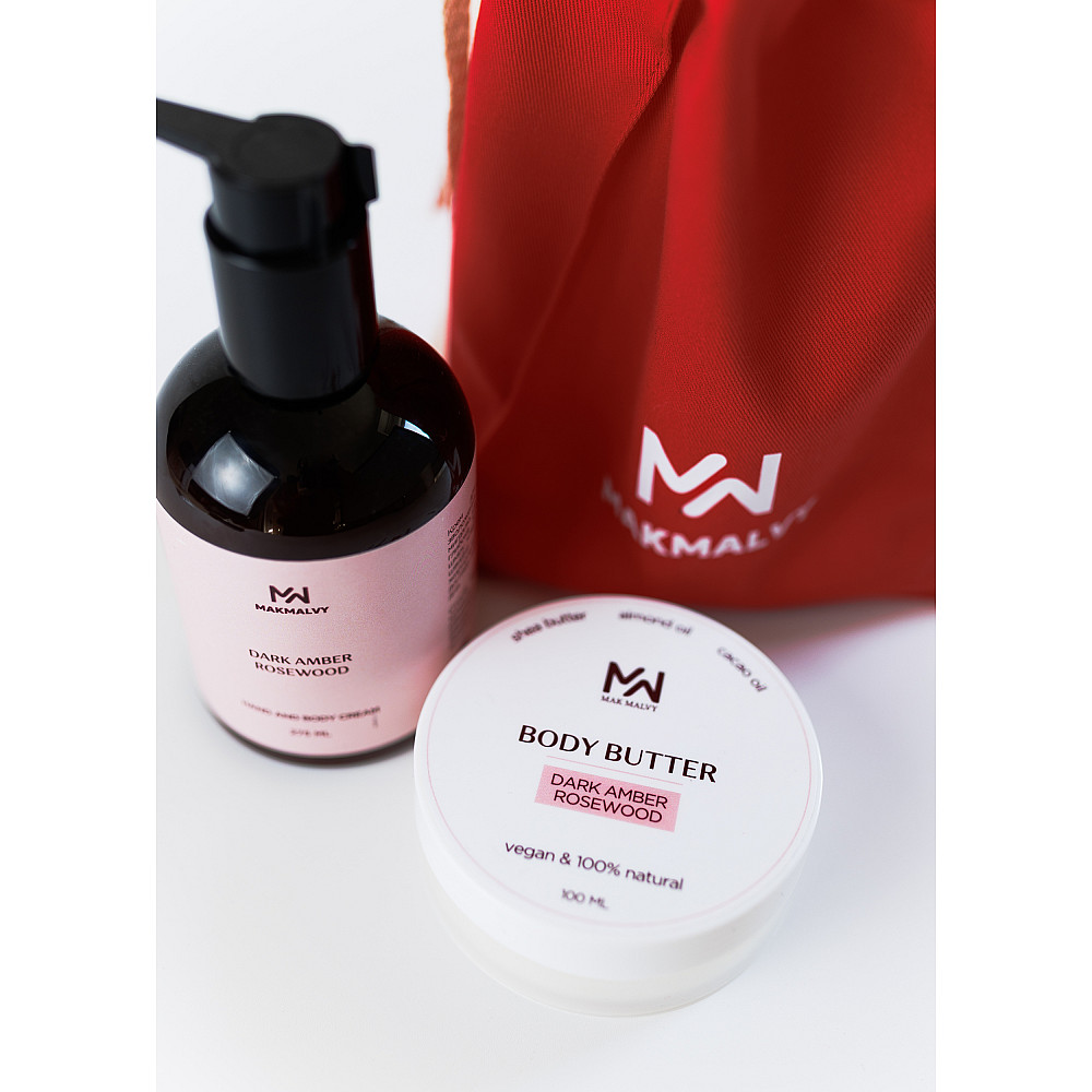 Праздничный набор для тела Dark amber rosewood мини Mak Malvy Киев - изображение 2