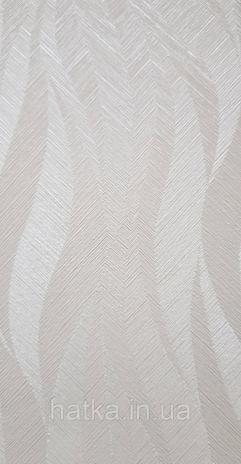 Шпалери вінілові на флізеліні Grandeco Time метрові абстракція структурні хвилі смуги бежеві сріблясті Київ - фото 1