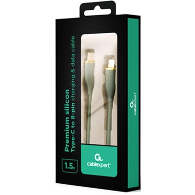 Дата кабель USB 2.0 AM to Lightning 1.5m 2.25A Cablexpert (CC-USB2S-CM8PM-1.5M-G) Вінниця - фото 2