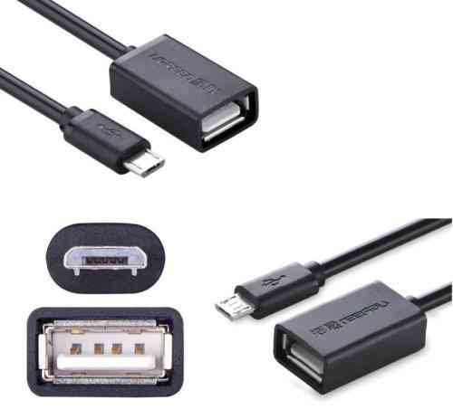 Micro USB OTG кабель-адаптер Ugreen US133 (Чорний, 12см) Николаев