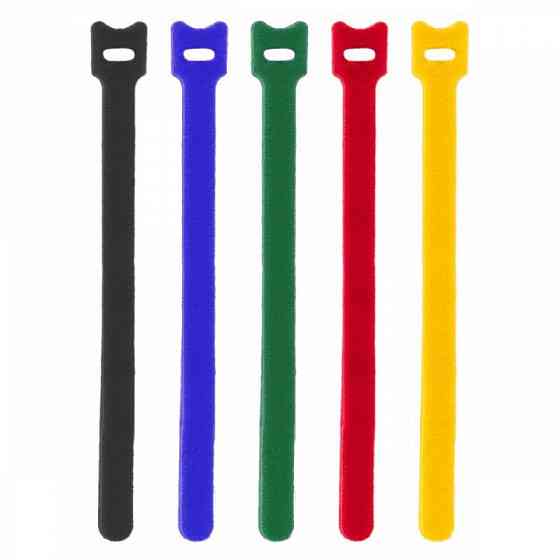 Багатофункціональна стрічка - липучка, TC 12x200мм, різнокольорова, 10 шт., HLTC12200/10MIX5 Київ