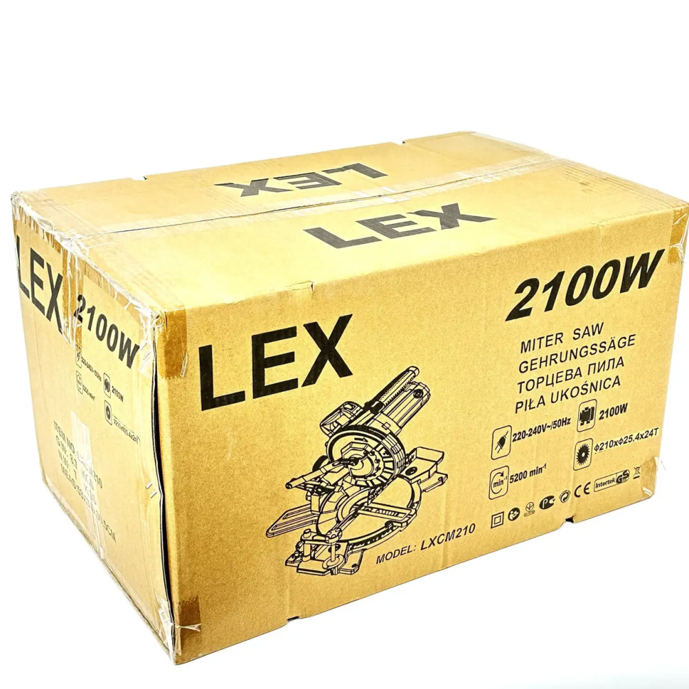 Професійна торцювальна пила LEX LXCM210 : 2100 Вт, диск 210х25.4 мм, лазерний маркер Київ - фото 10