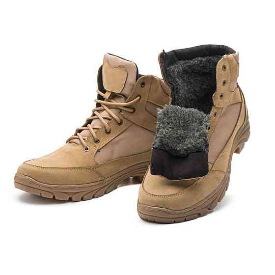 Зимові, справжні чоловічі тактичні черевики, берці, кольору кайот Харків