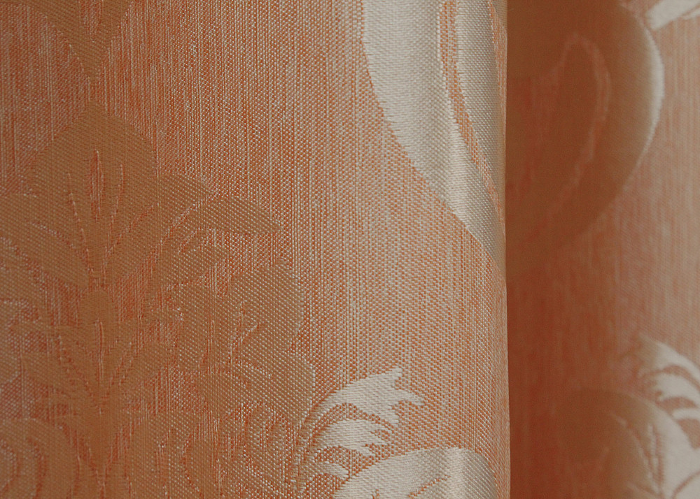Шторна тканина жакард, колекція "Ліон", висота 2,8 м колір помаранчевий 608ш Київ - фото 3