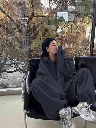 Жіночий утеплений оверсайз костюм двійка трьохнитка на флісі + рібана Одеса