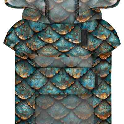 Дождевик для животных WAUDOG Clothes с капюшоном "Луска" XS (355-0179) Винница