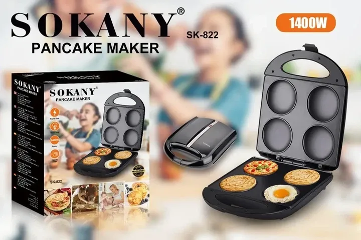 Блінниця Sokany SK-822 1400 Вт антипригарна поверхня з індикатором нагріву для млинців Одеса - фото 1