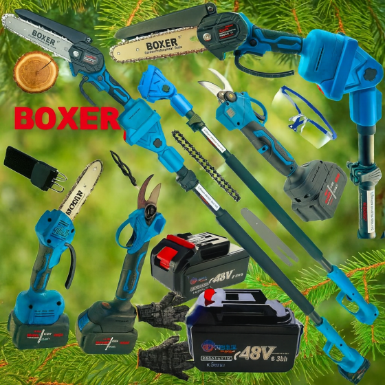 Аккумуляторная цепная пила BOXER 48V 5 Ач стрела 2М цепная ручная пила со сменными аккумуляторами беспроводная мини-пила Львов