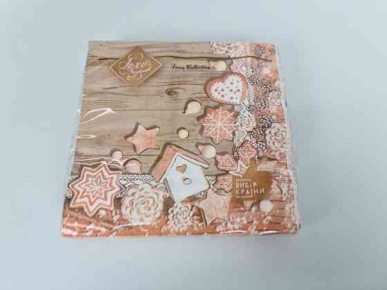 Салфетки бумажнае новогодние(ЗЗхЗЗ, 18шт)