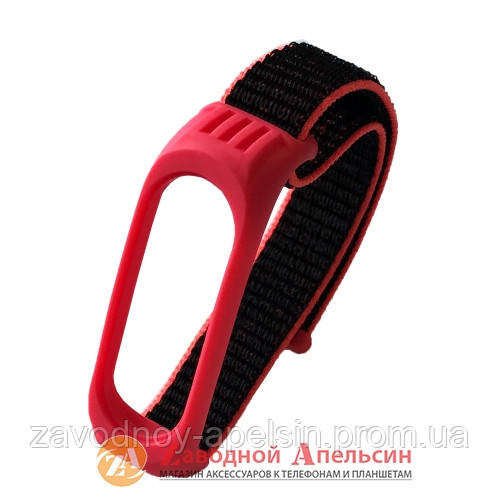 Ремешок нейлоновый Xiaomi Mi Band 3,4,5,6 pink Одеса - фото 1