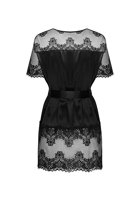 Сексуальный черный халат Obssesive Maderris peignoir XS/S Sex Aura Киев - изображение 6