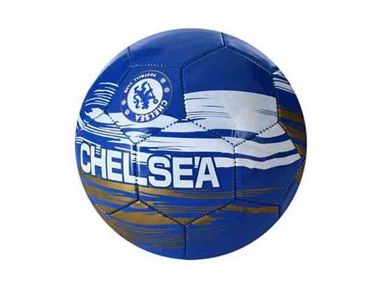 Мяч футбольный размер 5 ПВХ вес 300г синий EV-3351 1,8мм CHELSEA ТМ METR Киев