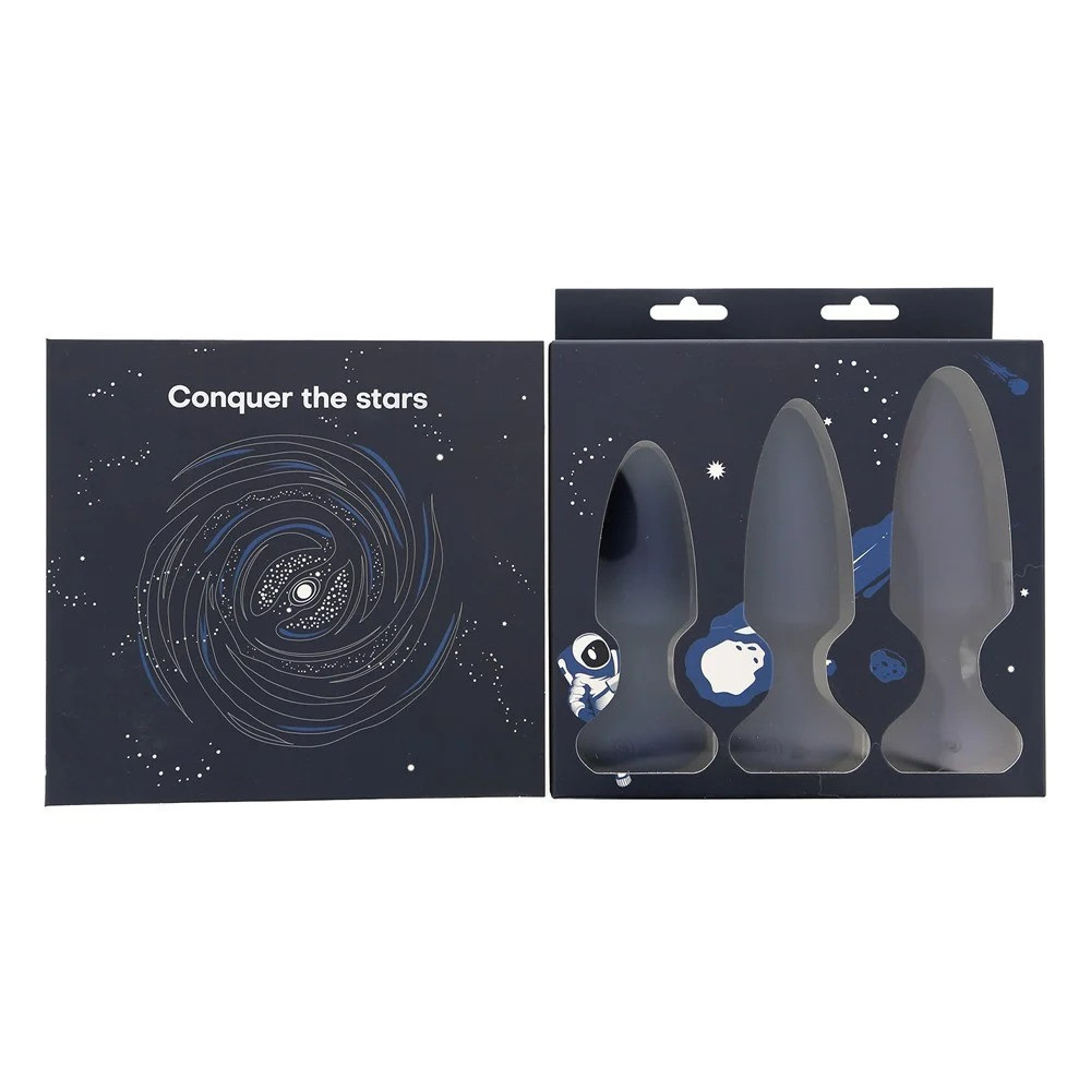 Набір анальних вібраторів, S, M, L, Dream Toys Startroopers Mars синій, 3 шт Sex Aura Київ - фото 3