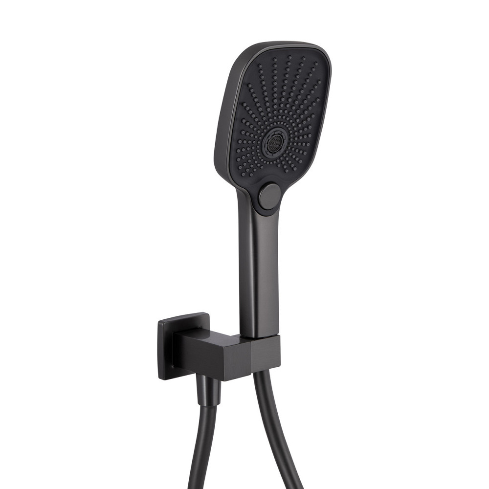 Душова система універсальна Qtap Gemini прихованого монтажу на три споживачі QTGEM114GMB45704 Gunmetal Black PVD Київ - фото 6