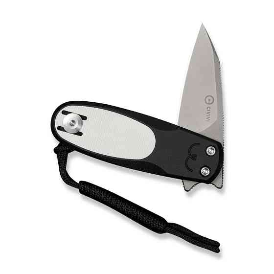 Ніж складаний кишеньковий Civivi Purr, (4.65 см) Nitro-V / G10 чорний/білий Киев