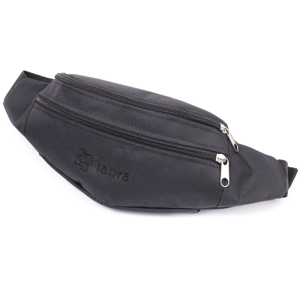 Текстильна поясна сумка для міста поїздок та щоденного використання FABRA 22580 Чорна Київ - фото 16