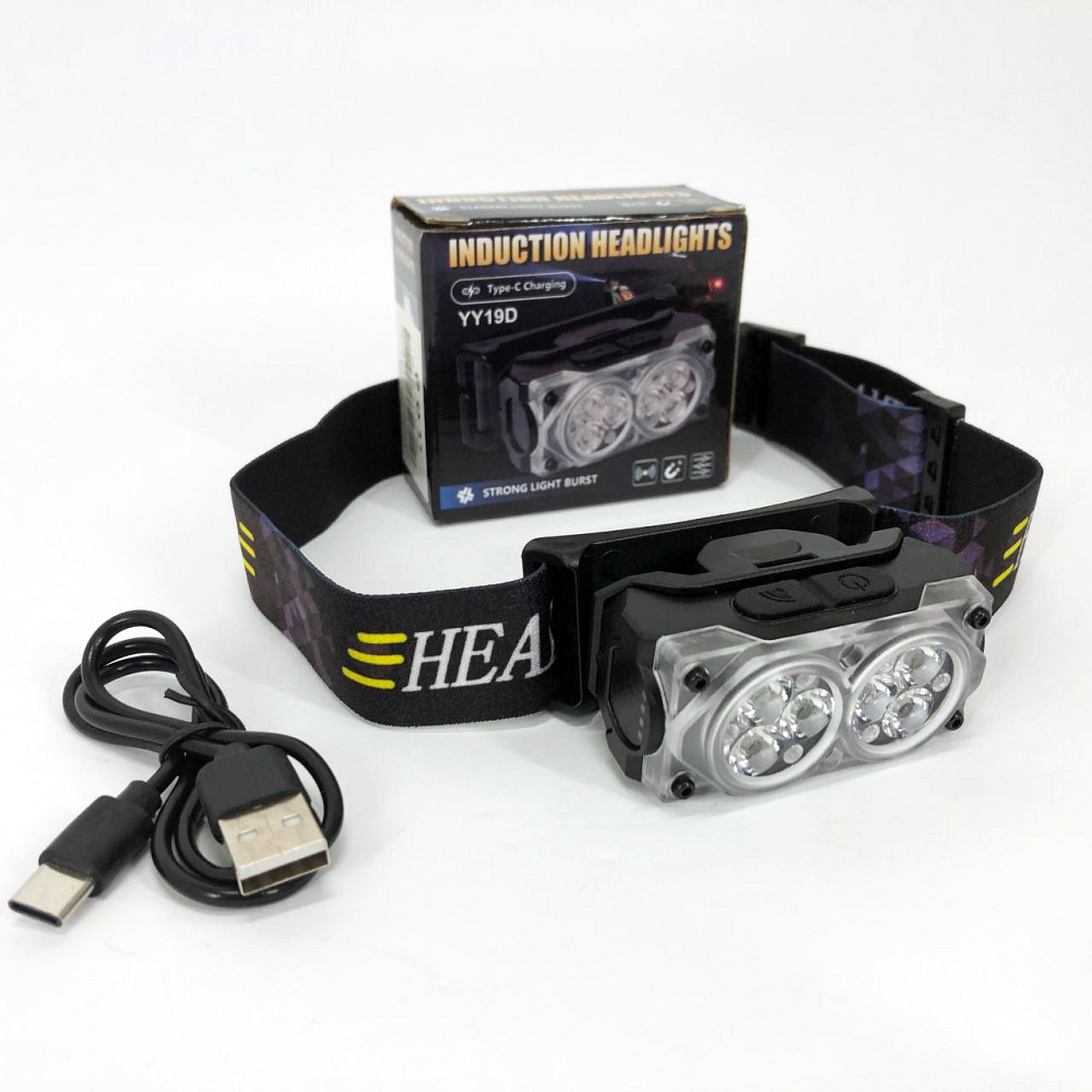 Налобный фонарик bailong YY-19D-6SMD, Яркий светодиодный мощный фонарь, Фонарик на голову для работы DZ-20 Львов - изображение 4