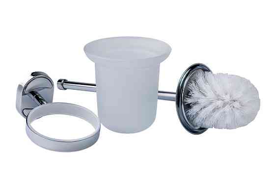 Йоржик для унітаза настінний Kroner KRM Elbe - ACG2910 хром/білий Київ