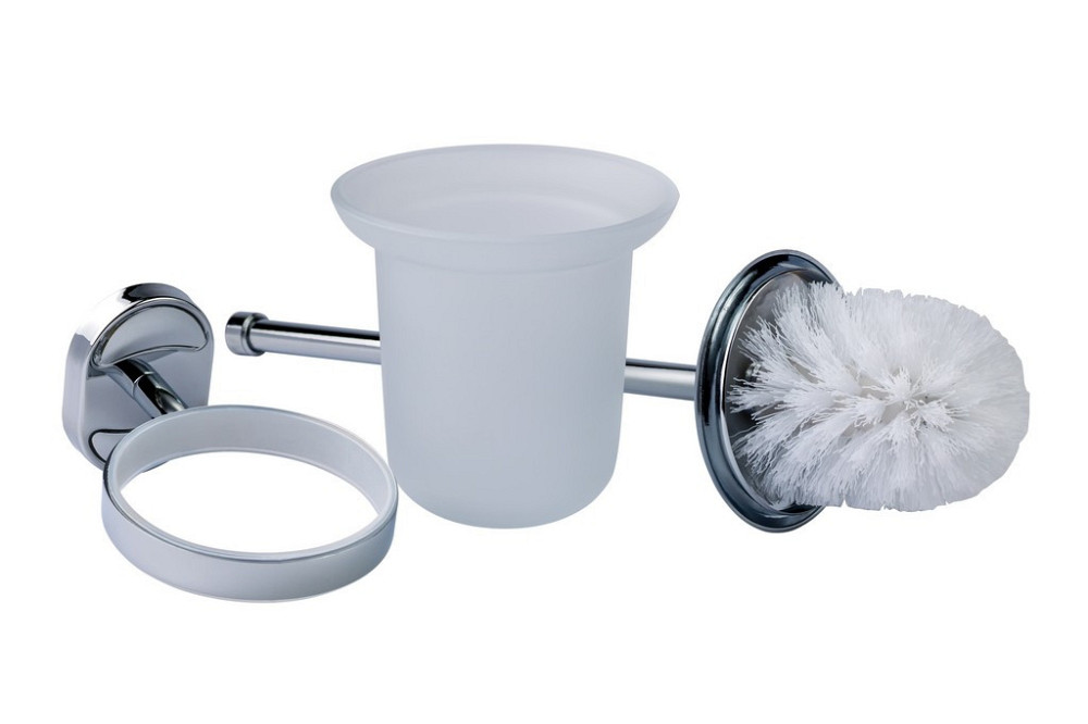 Йоржик для унітаза настінний Kroner KRM Elbe - ACG2910 хром/білий Київ - фото 3