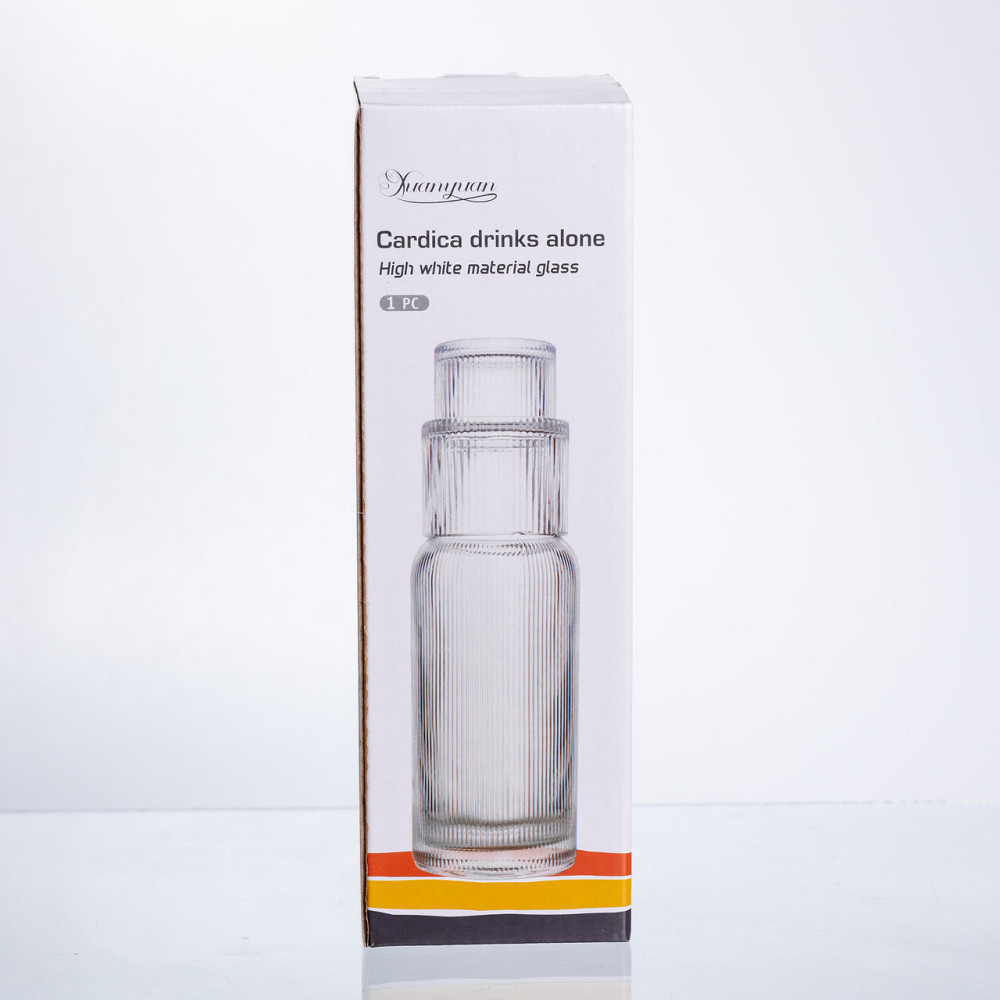 Кувшин з стаканом 700 мл для напоїв Прозорий Київ - фото 2