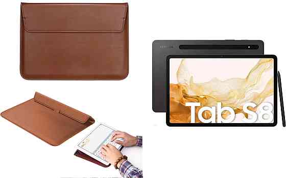 Чохол-конверт VitoCase для Samsung Galaxy Tab S8 11, з функцією підставки для планшета Коричневий Київ