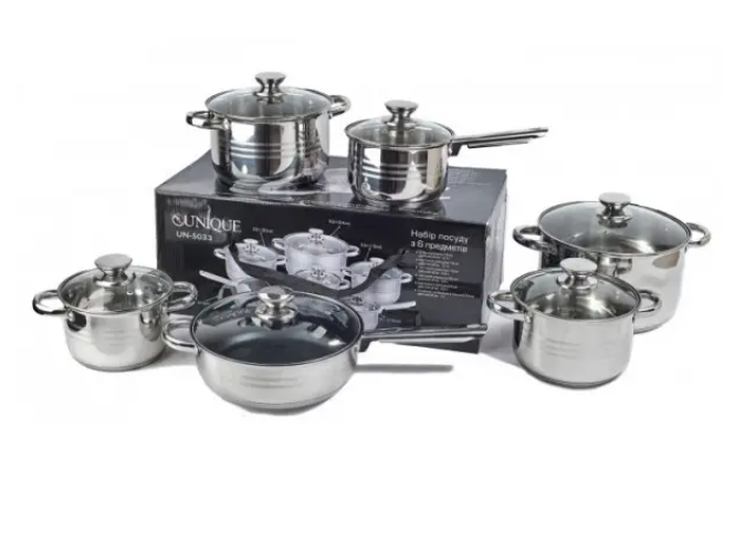 Набір каструль UNIQUE UN-5033 12пр мк Одеса - фото 3