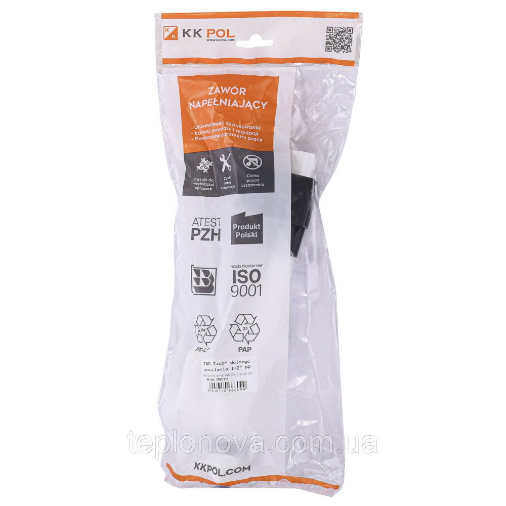 Клапан заповнення K.K.POL ZND/111- 1/2| РР, нижн. пластик Чернівці - фото 4