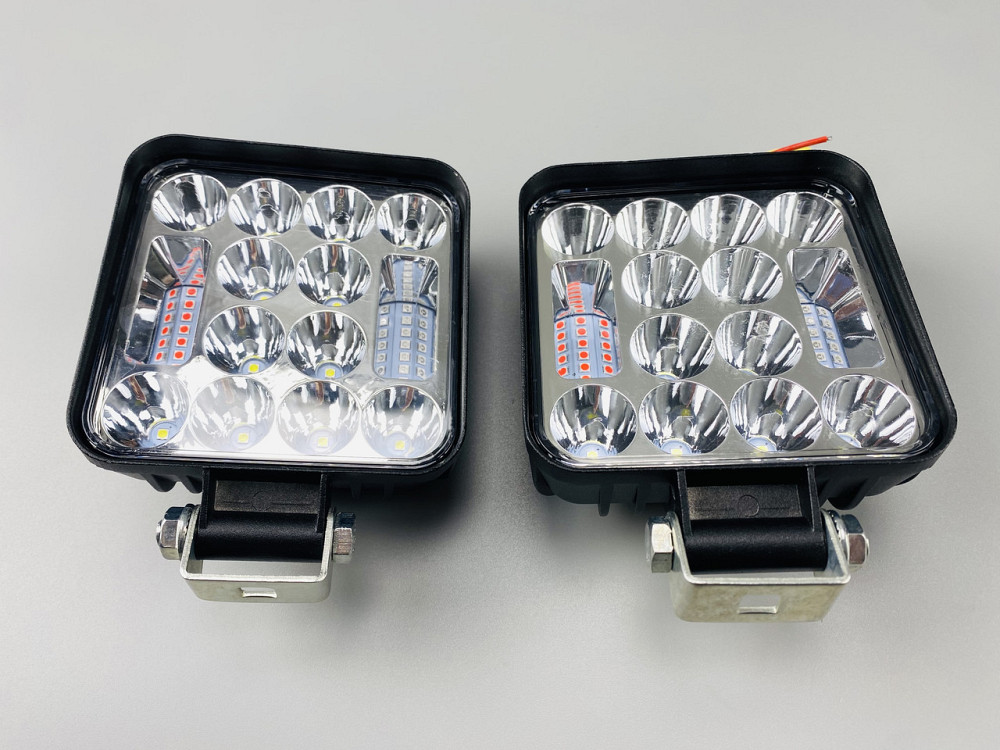 Фара LED квадратна квадратна стробоскоп, Світлодіодна робоча фара 78W 6000K (26 діодів) Мукачево - фото 9