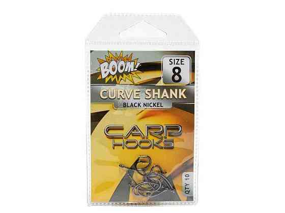 Гачок для мирної риби Curve Shank №8 (10 шт/уп) (Black Nickel) ТМ BOOM Київ