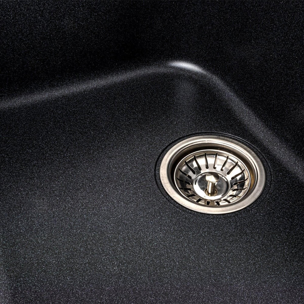 PLATINUM Гранітна мийка для кухні Platinum 7950 Equatoria матовий Карбон Київ - фото 6