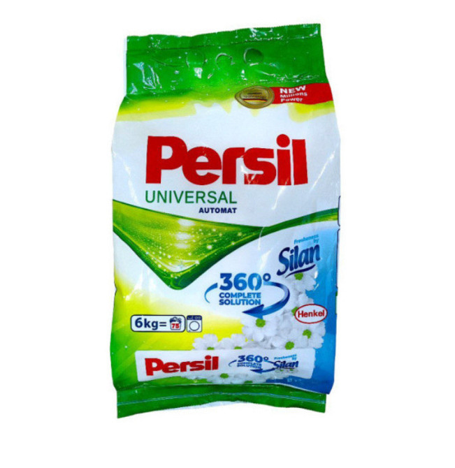 Пральний порошок Persil Universal Automat 6 кг / 75 прань + Silan – універсальне прання та свіжа м’якість Киев - изображение 1