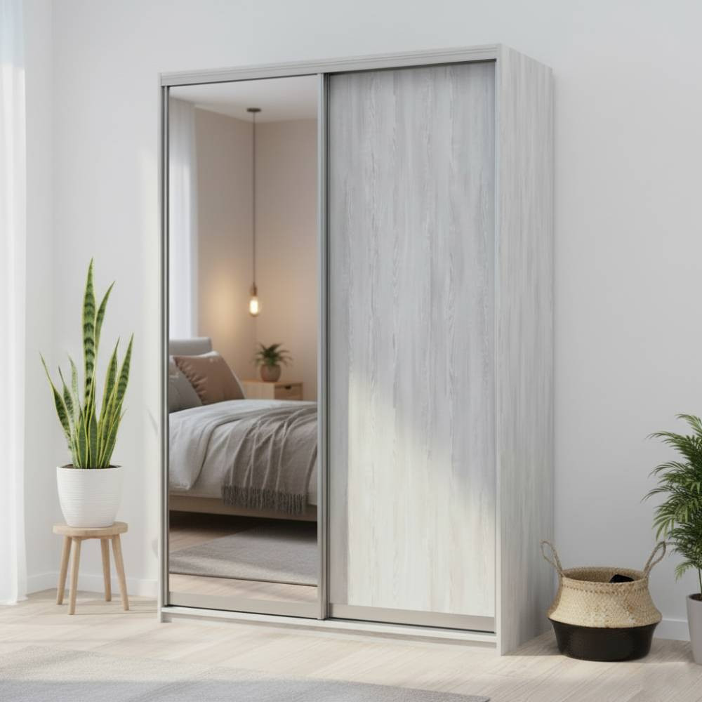 Шкаф купе Doros Сити Лайт Сосна Натти 1 ДСП / 1 зеркало 150х60х225 (DRS-011965) Львов - изображение 1