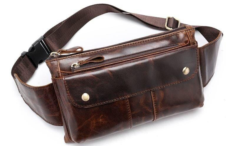 Поясная cумка мужская Vintage 14815 Коричневая Киев - изображение 1